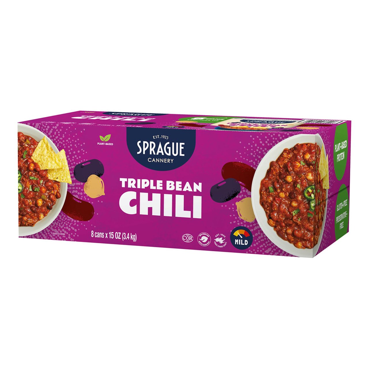 Sprague Triple Bean Chili 8/15 Ounce Cans - Image 1