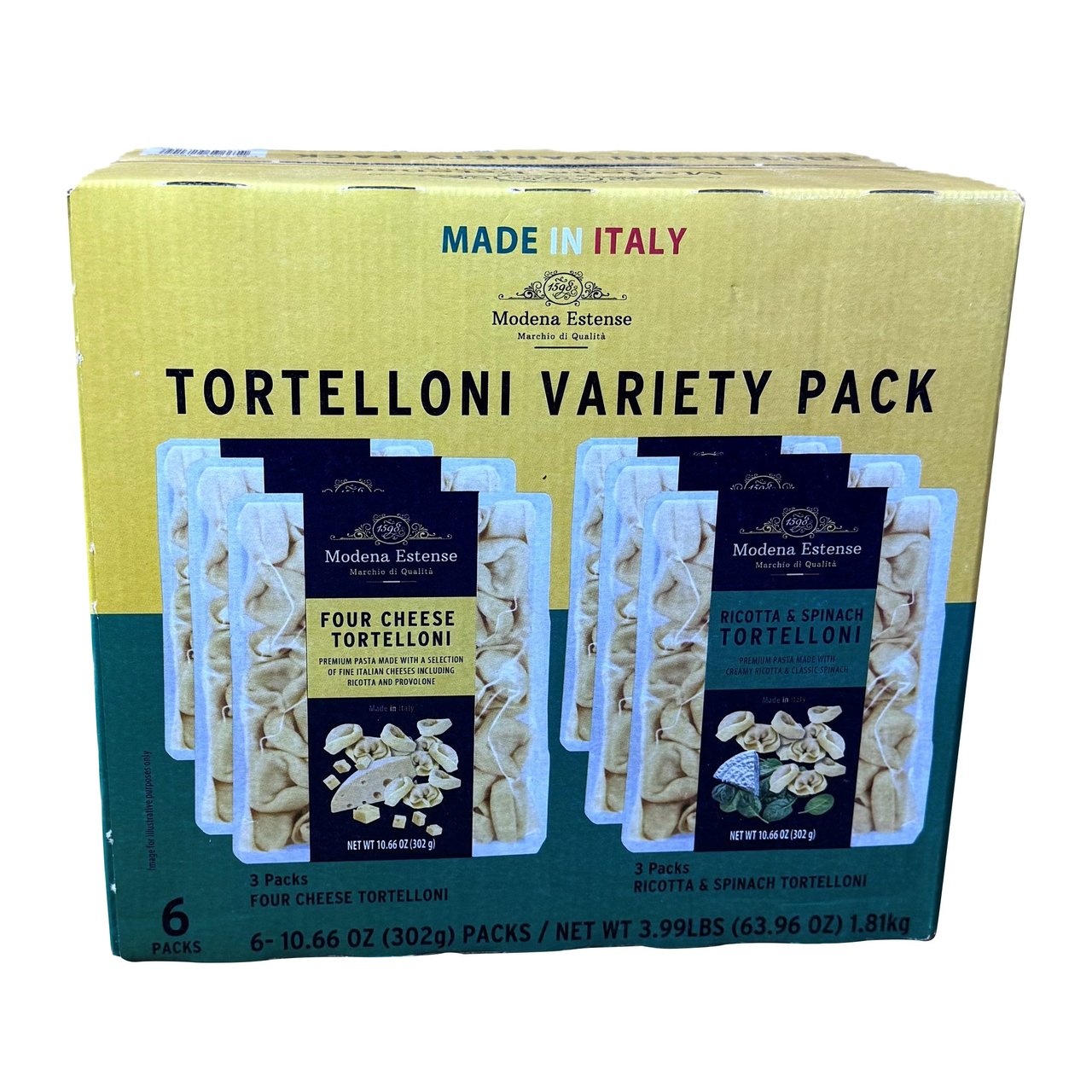 Modena Estense Four Cheese Tortelloni 6/10.66 Ounce Packages - Image 1