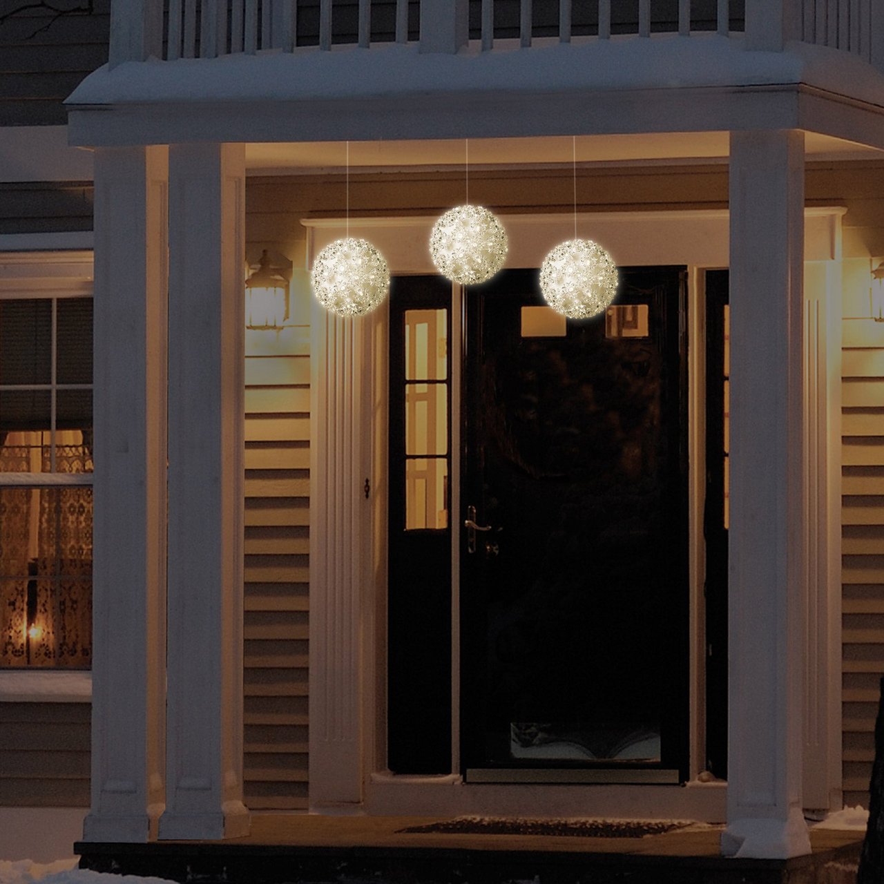 GE LED Sparkle Sphere Lights, 3 Count - Image 1