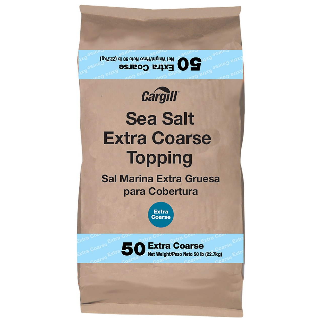 Cargill Sea Salt Extra Coarse Topping, 50 lbs - Image 1