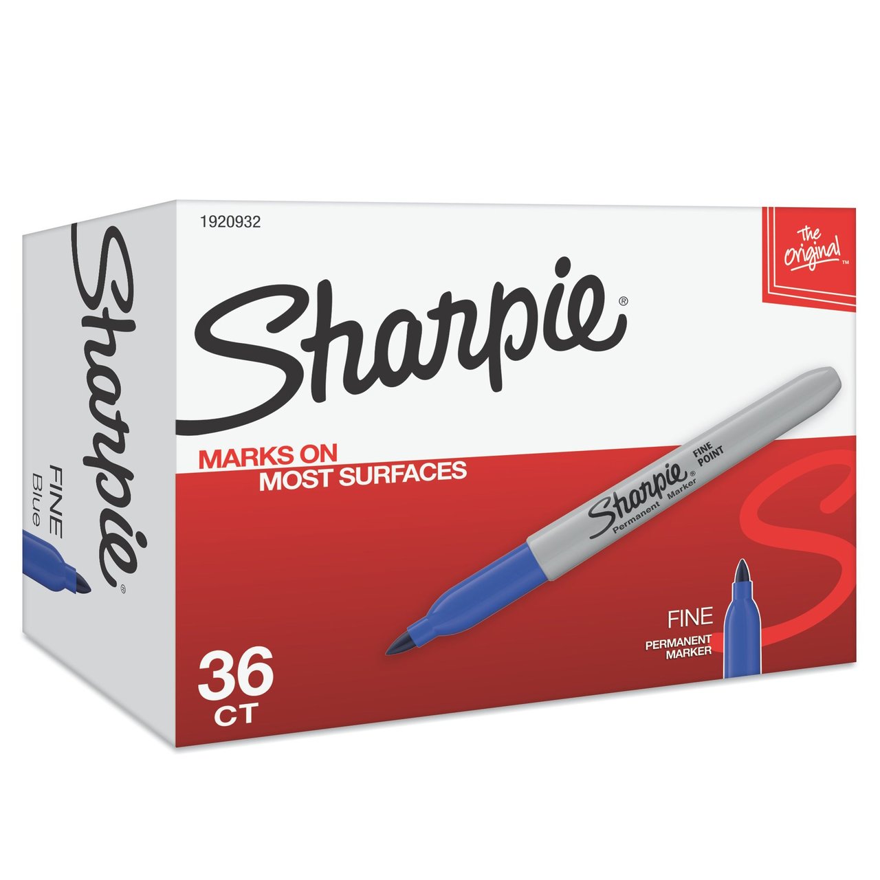 Sharpie Blue Fine Tip Permanent Marker, 36-Count - Image 1