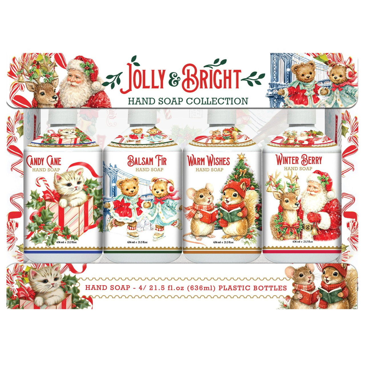 Costco Home & Body Jolly and Bright Hand Soap, 4 x 21.5 fl oz