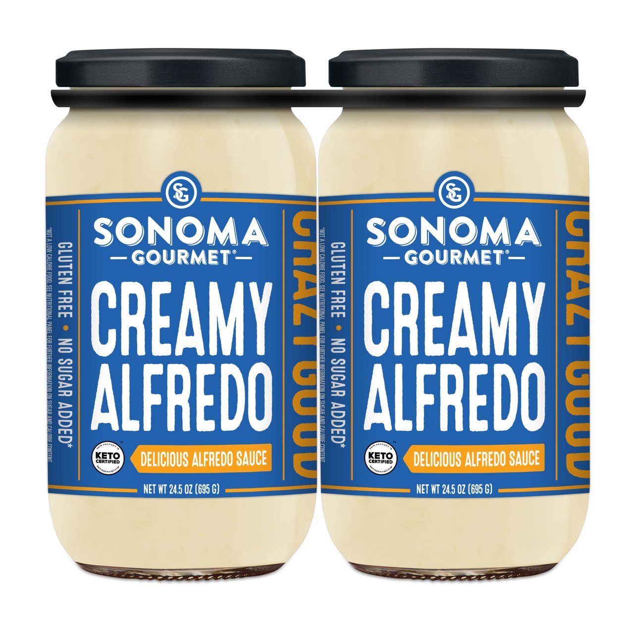 Sonoma Gourmet Creamy Alfredo Sauce, 2-Pack, 24.5 oz Each - Image 1
