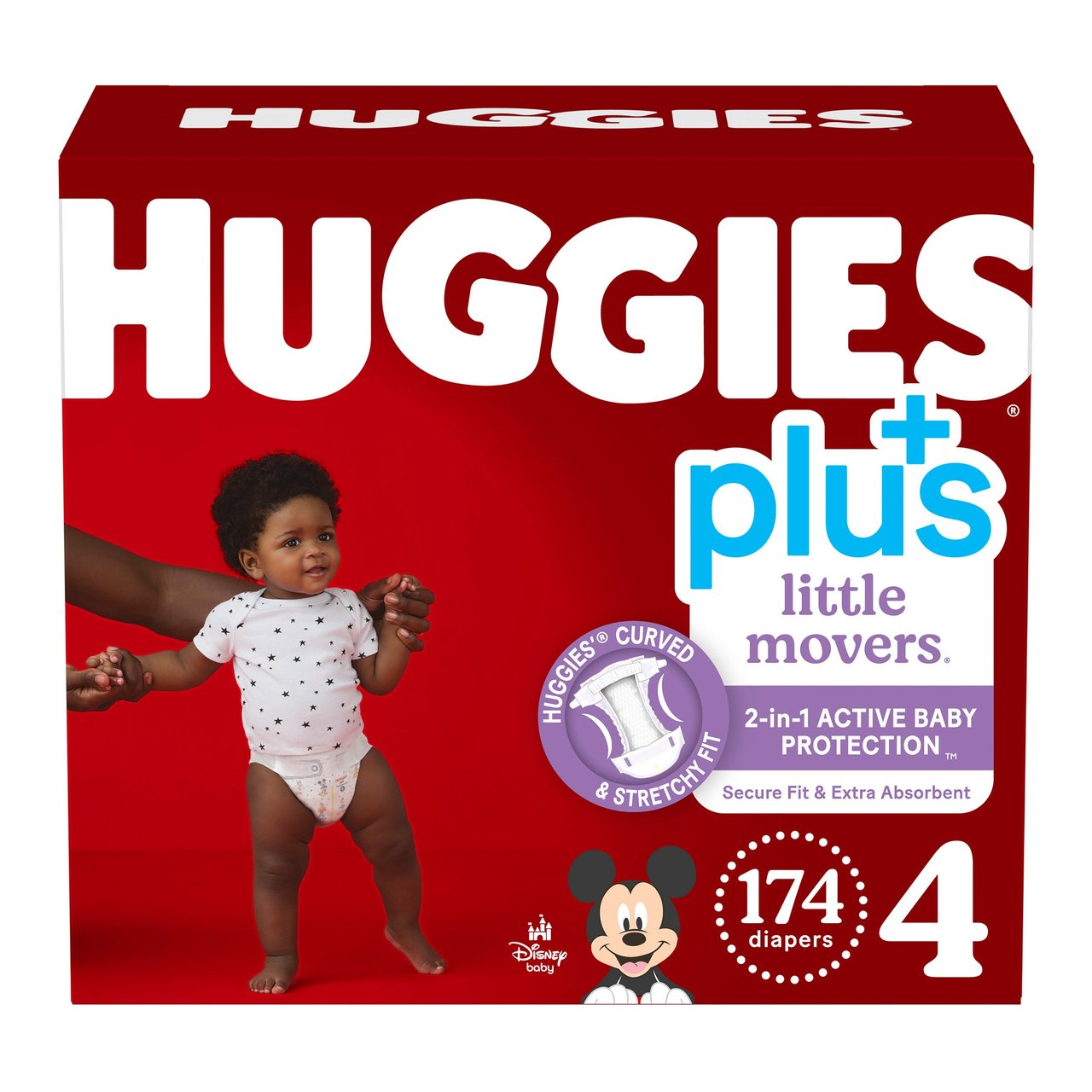 Huggies Little Movers Plus Diapers, Size 4, 174 Count - Image 1