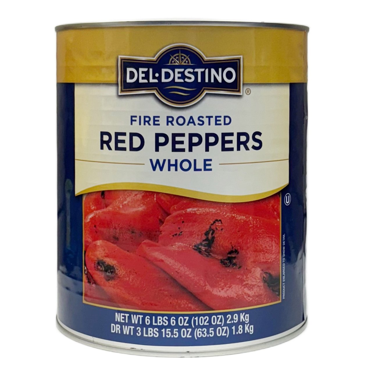 Del Destino Roasted Red Peppers 6.4 lbs - Image 1