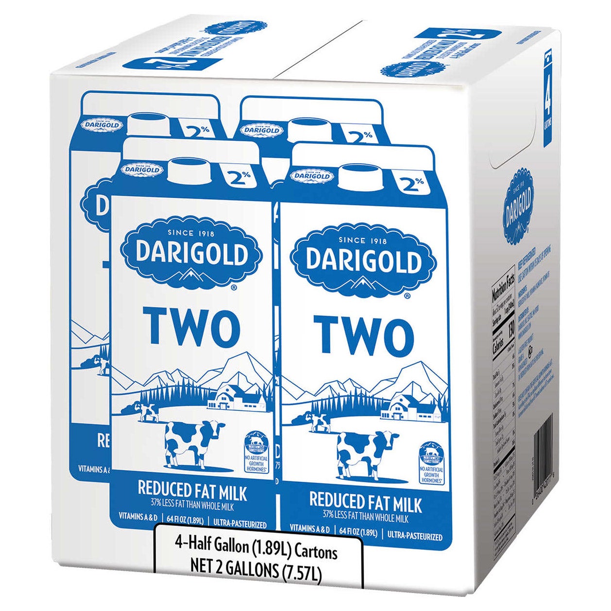 Darigold 2% Reduced Fat Milk, 4 x 64 fl oz - Image 1