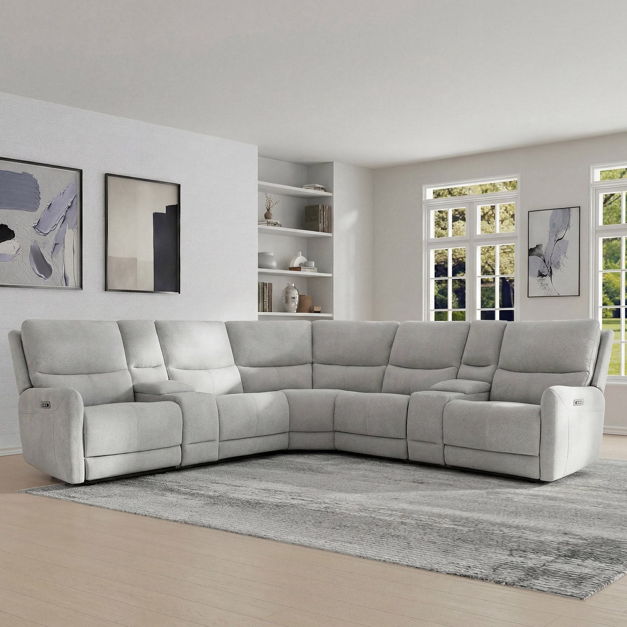 MOTO MOTION TORRENCE FABRIC POWER RECLINING SECTIONAL - Image 1