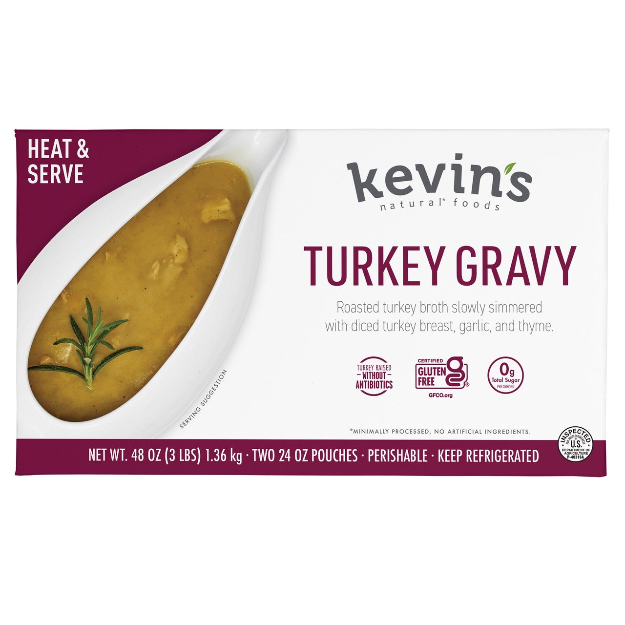 Kevin's Turkey Gravy 2/24 oz - Image 1