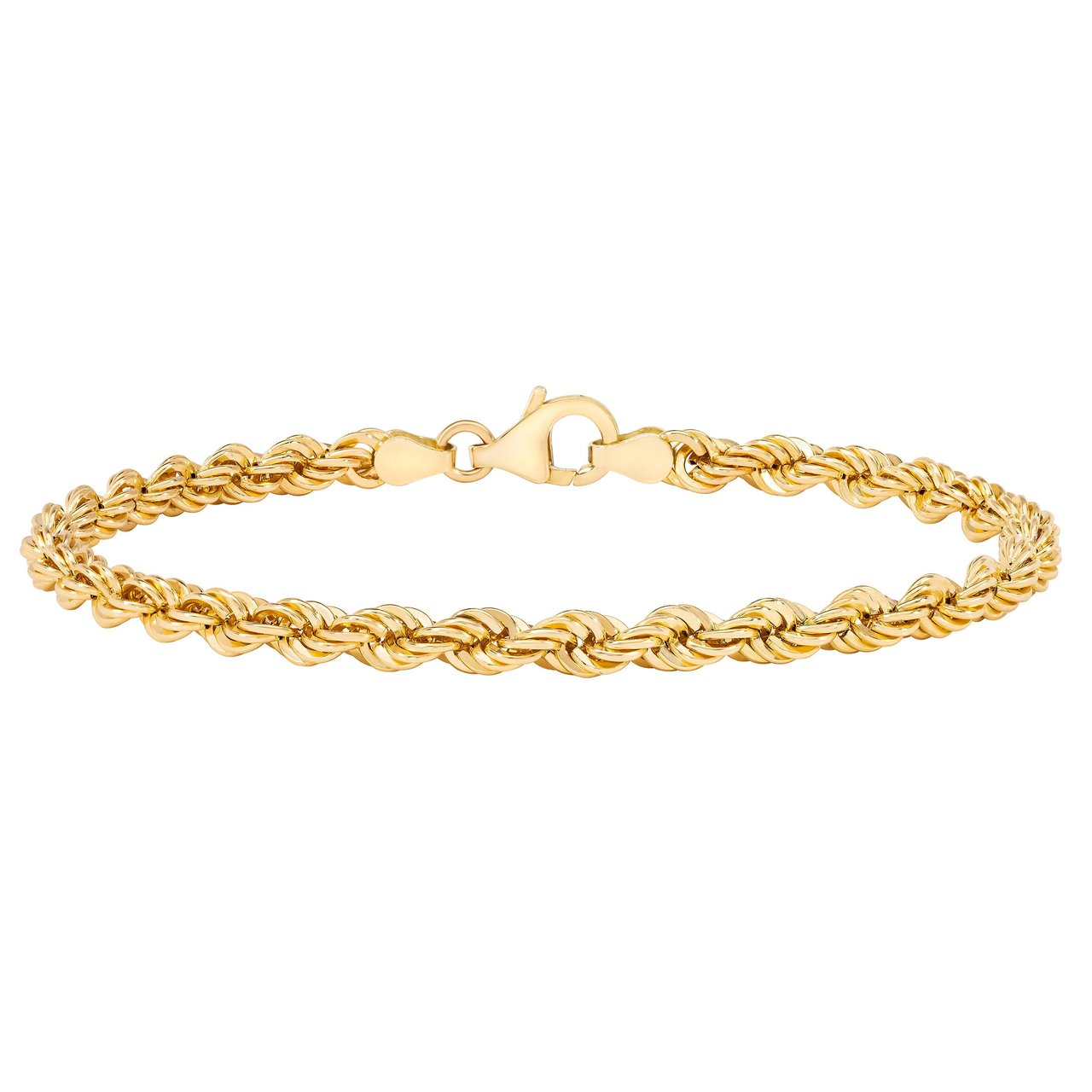 14kt Yellow Gold Rope Bracelet 8.5" Made in Italy - Image 1