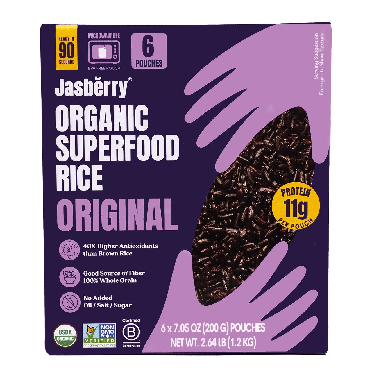 Jasberry Organic Superfood Rice 6 / 7.05 oz Pouches (#1863552) - $11.99