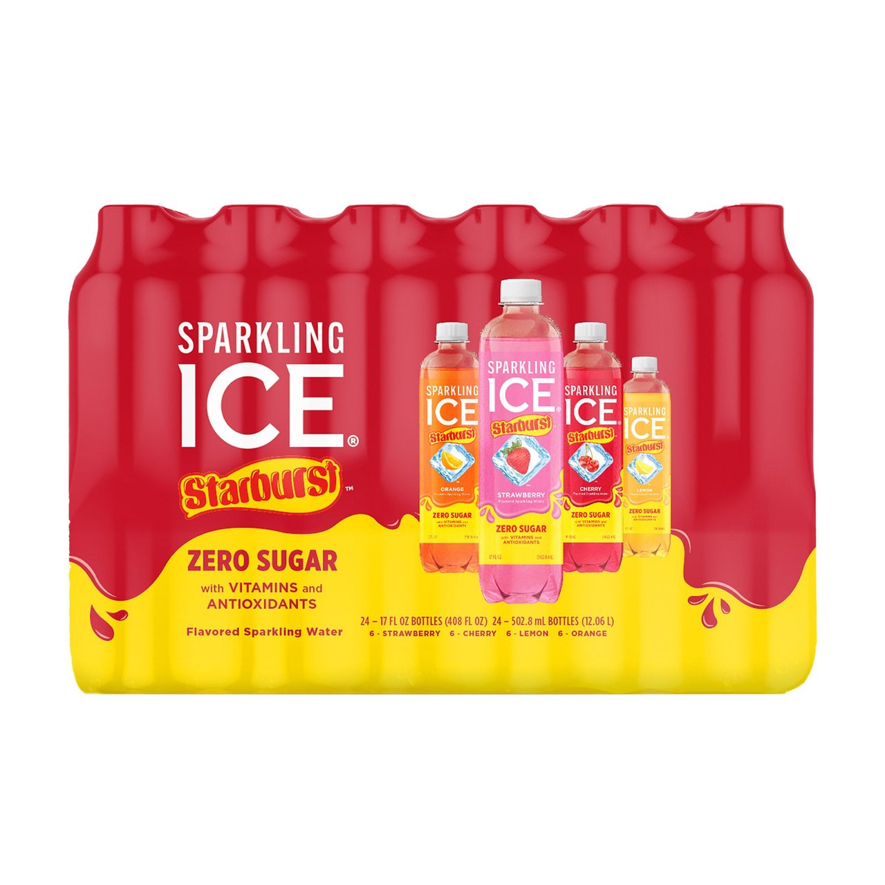 Sparkling Ice Starburst Variety 24 Pack, 17 Ounces Each - Image 1