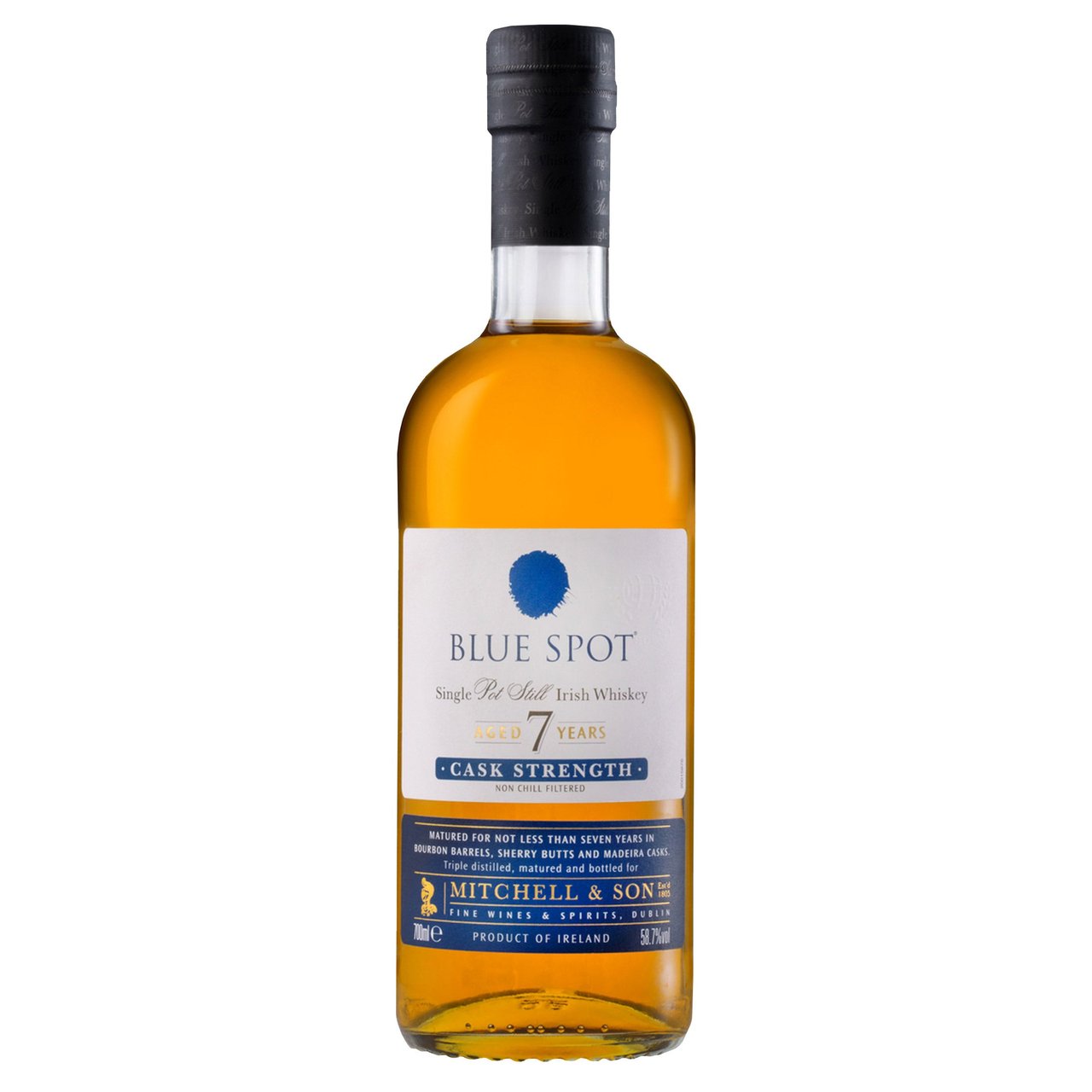 Blue Spot Single Pot Still 7 Year Cask Strength Irish Whiskey 750ml