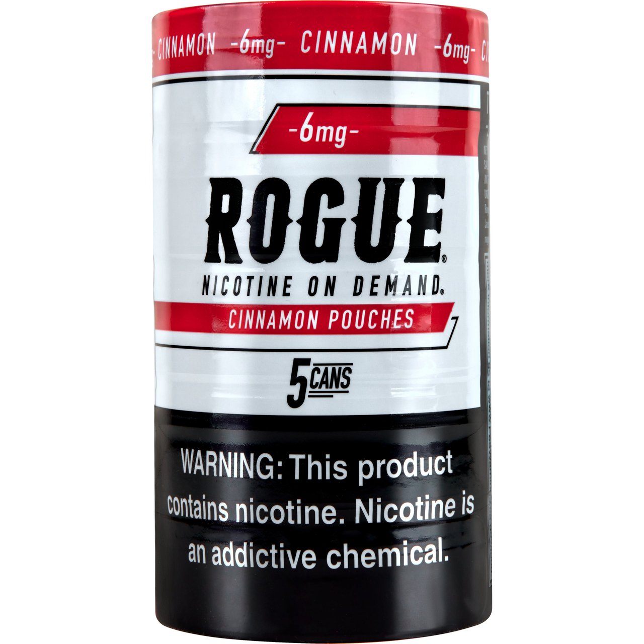 Rogue Cinnamon 6mg Nicotine Pouches, 5-Pack (20 Count per Can) - Image 1