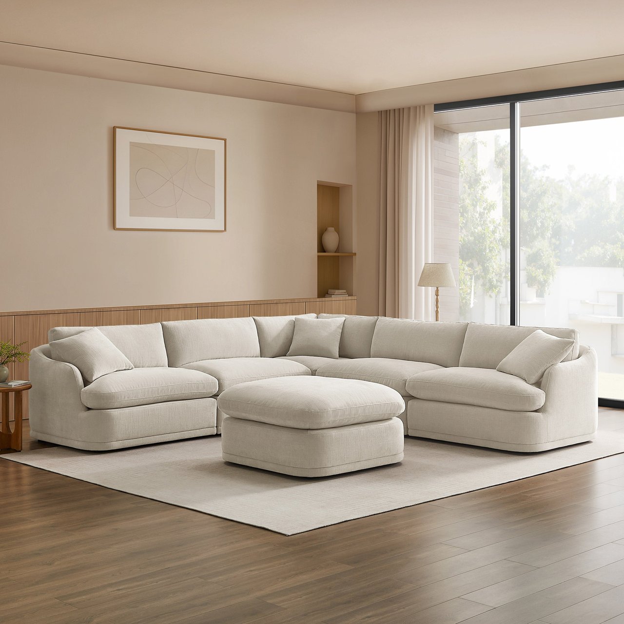 Aiden & Ivy Hartley 6-Piece Modular Fabric Sectional - Image 1
