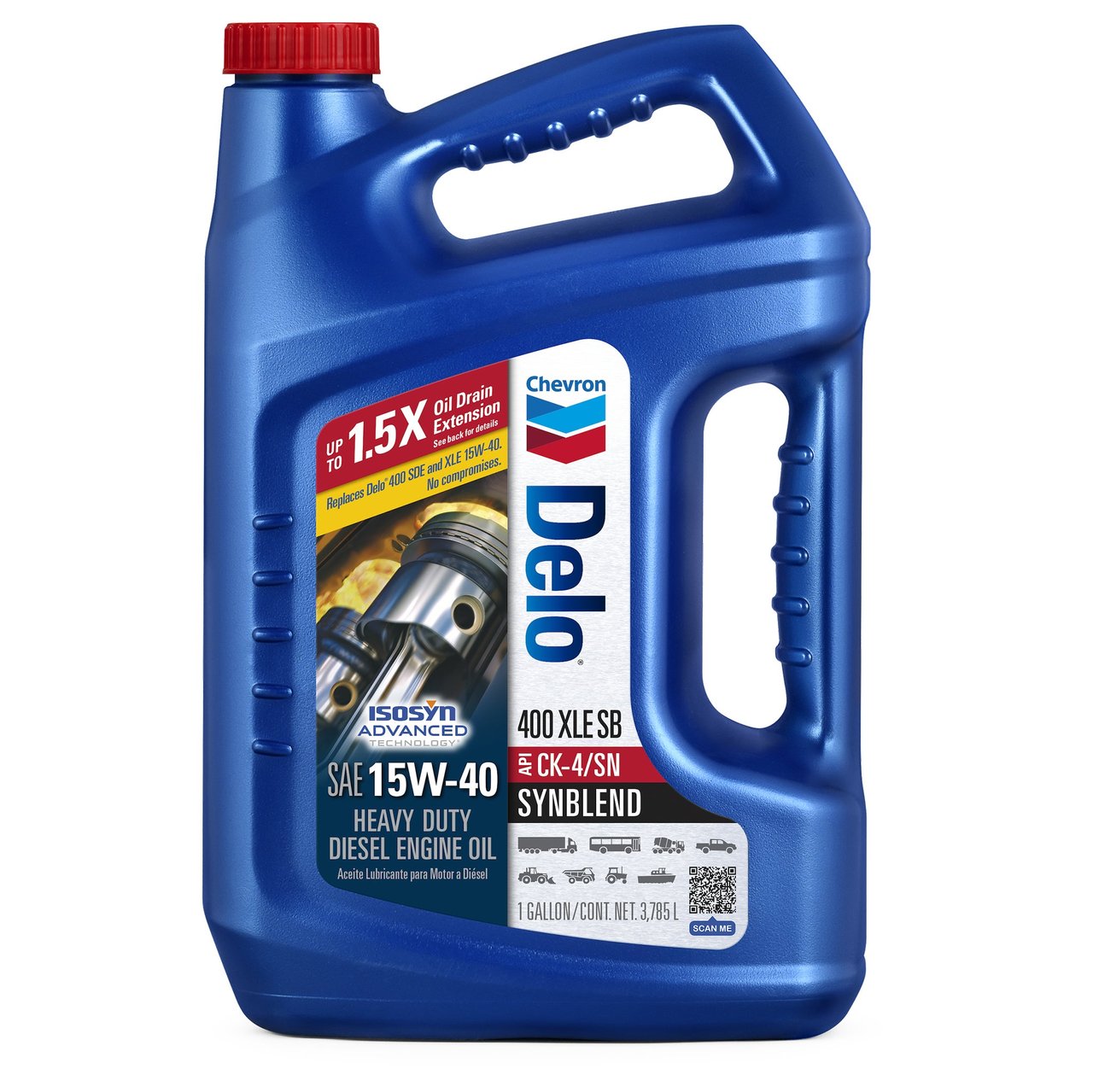 Chevron Delo 400 15W-40 3-1 Gal Bottles - Image 1