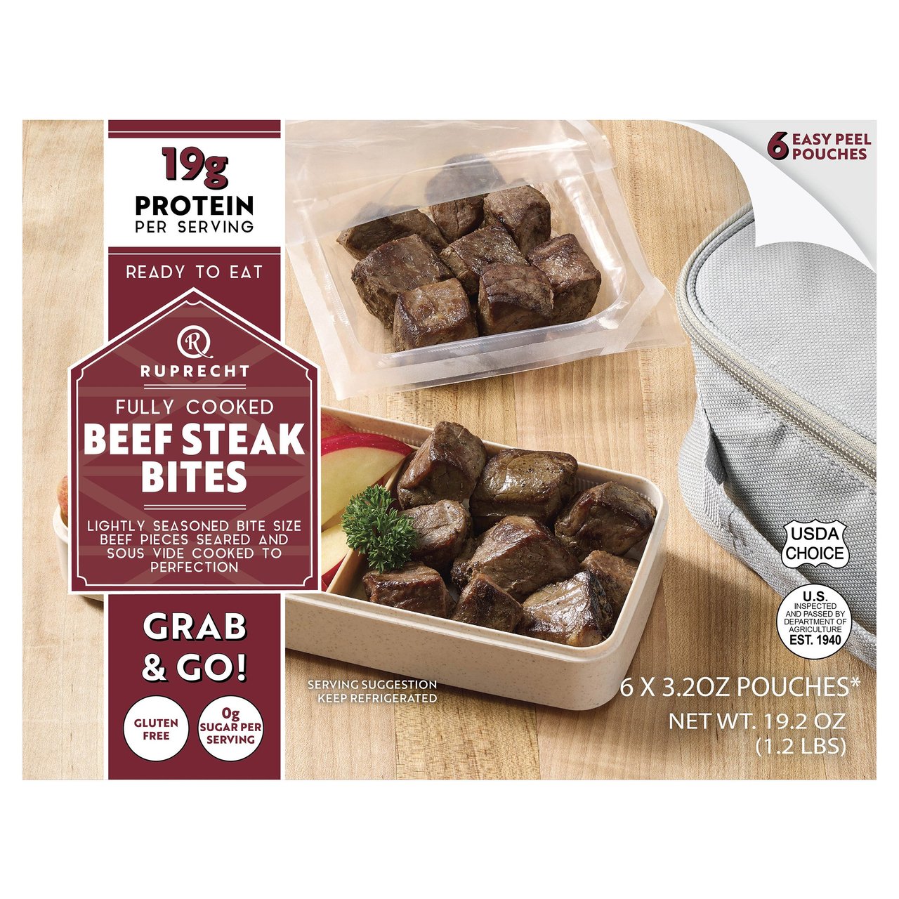 Ruprecht Steak Bites 6/3.2oz 19.2oz (1.2 lbs) - Image 1