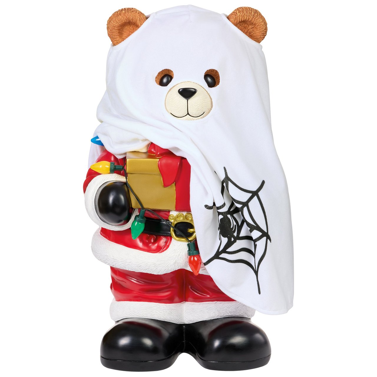 23.6" Holiday Bear with Ghost Costume and LED Lights - Image 1