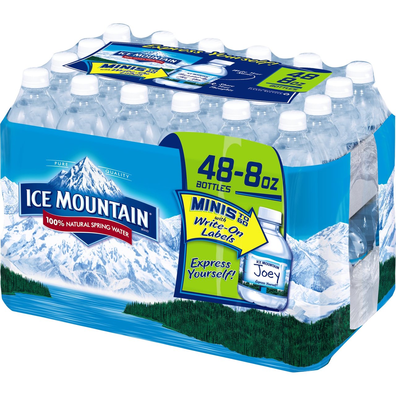 Ice Mountain 100% Natural Spring Water, 48-Pack 8 fl oz Bottles - Image 1