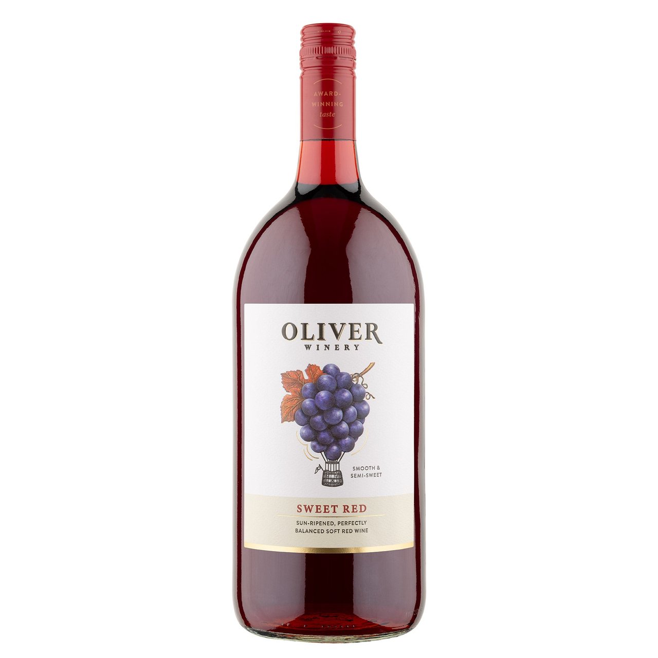 Oliver Winery Sweet Red Wine, Indiana, 1.5L - Image 1