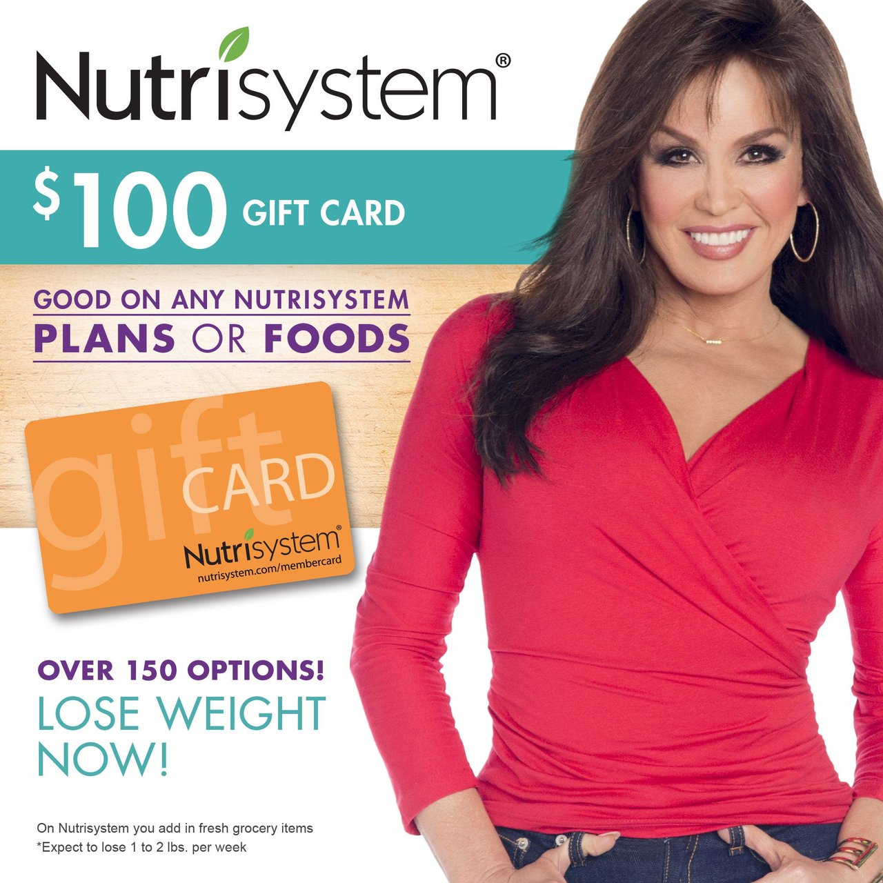 Nutrisystem $100 Gift Card (Non-Refundable) - Image 1