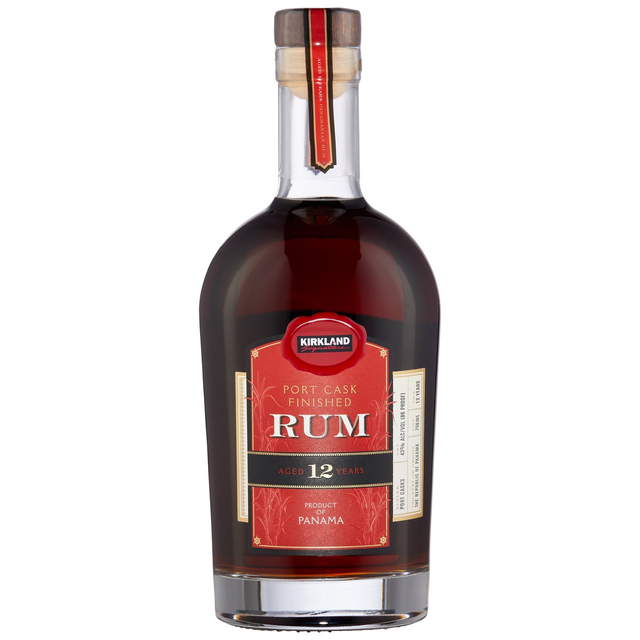 Kirkland Signature 12 Year Aged Port Cask Rum Panama 750 ML - Image 1
