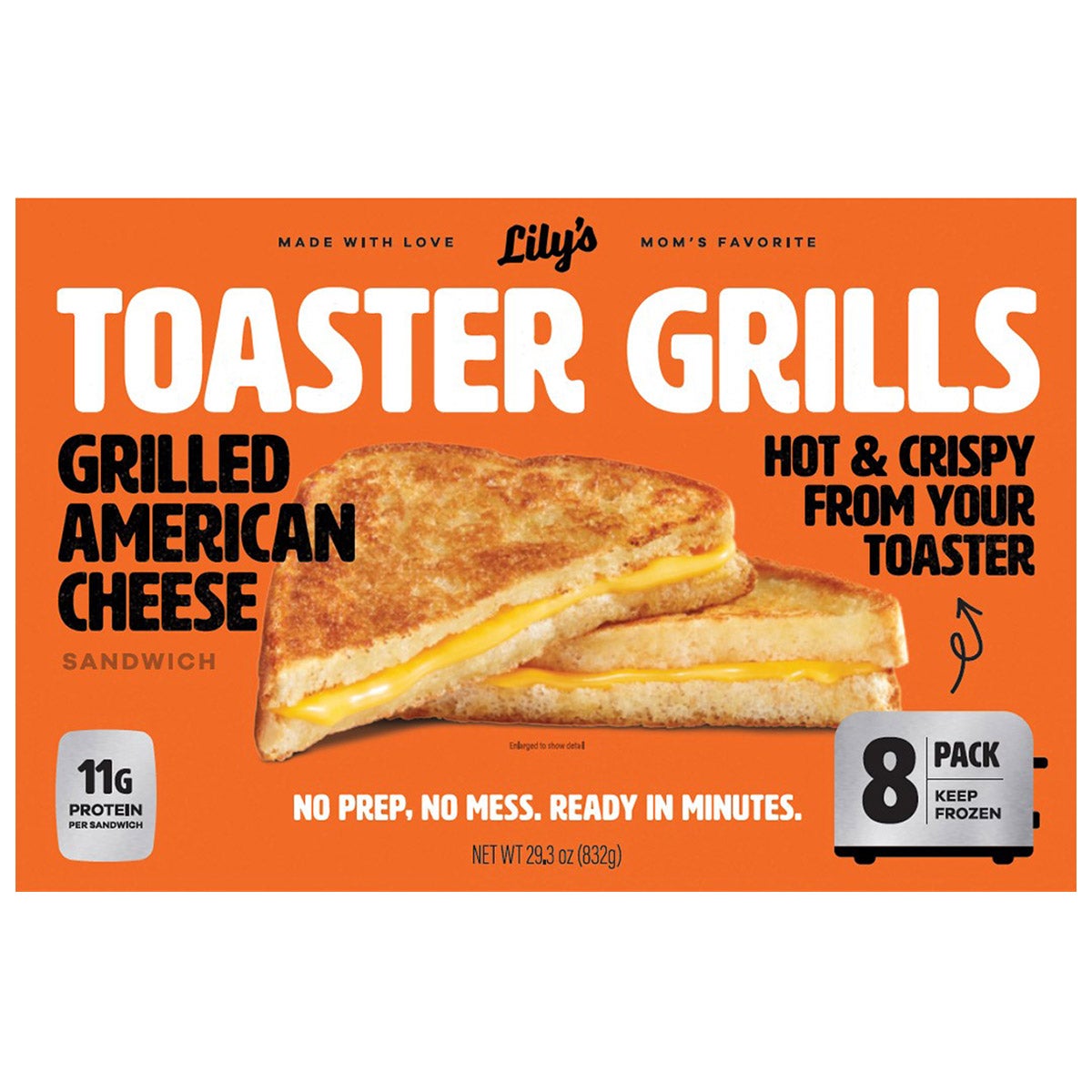 Lily's Toaster Grills Grilled American Cheese 8 Count Box - Image 1