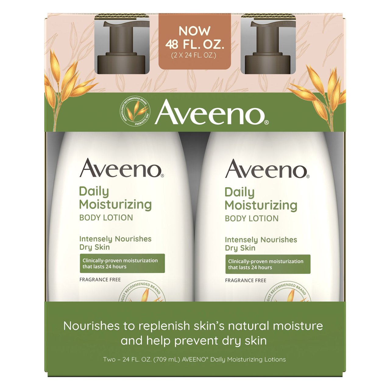 Aveeno Daily Moisturizing Body Lotion 2-Pack - Image 1