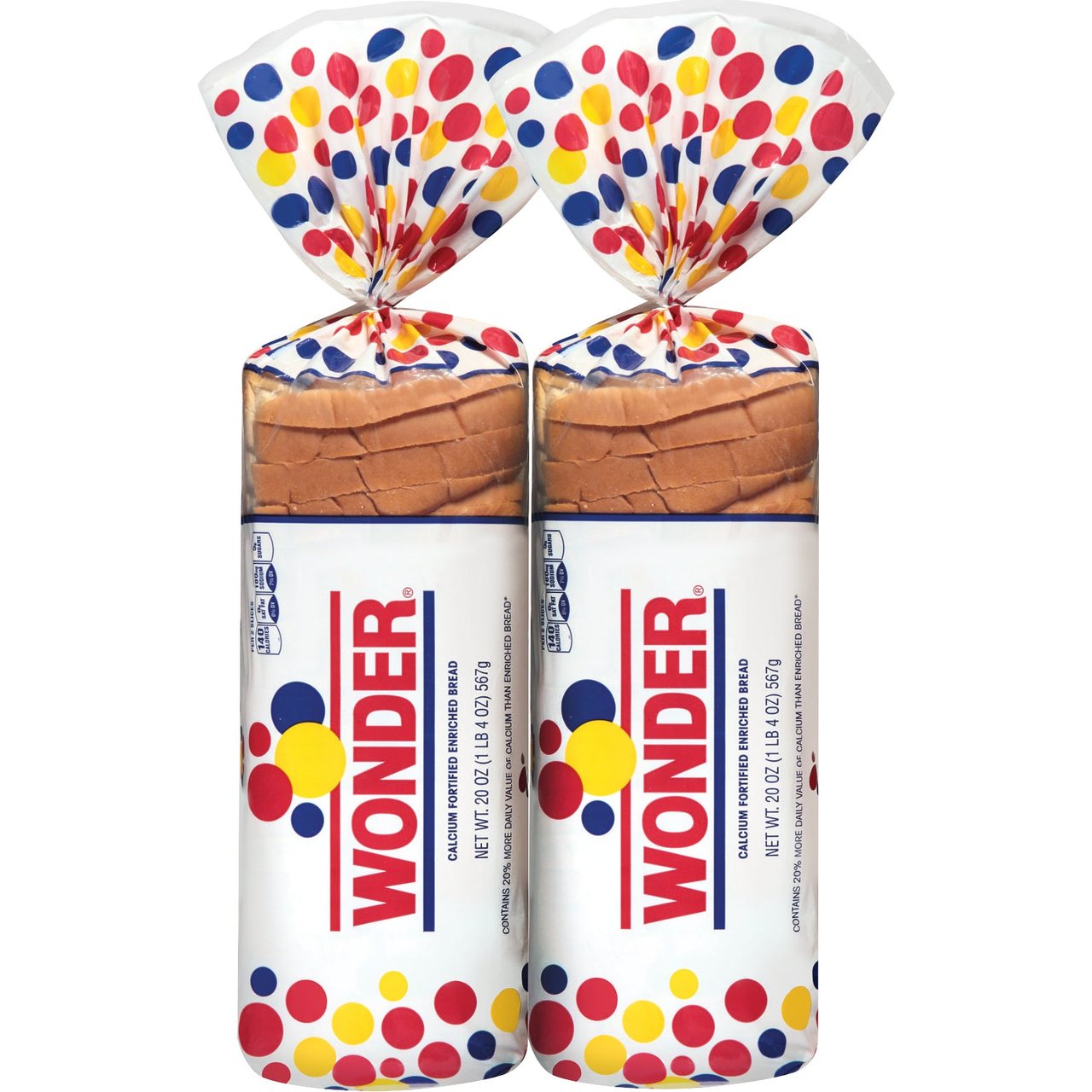 Wonder Classic White Bread 2/20 oz (2.5 lbs) - Image 1