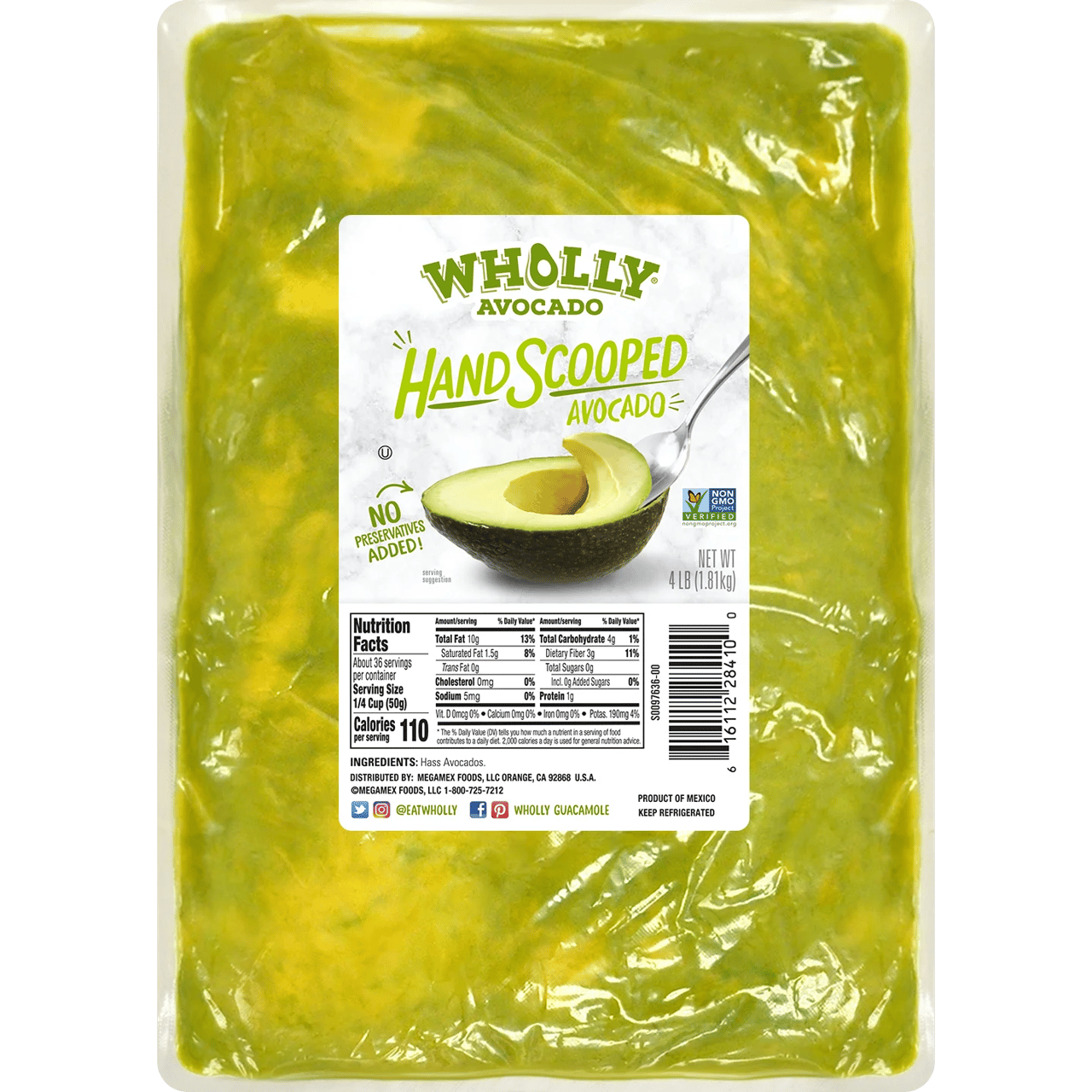 Wholly Avocado Hand Scooped Avocado 4 lbs