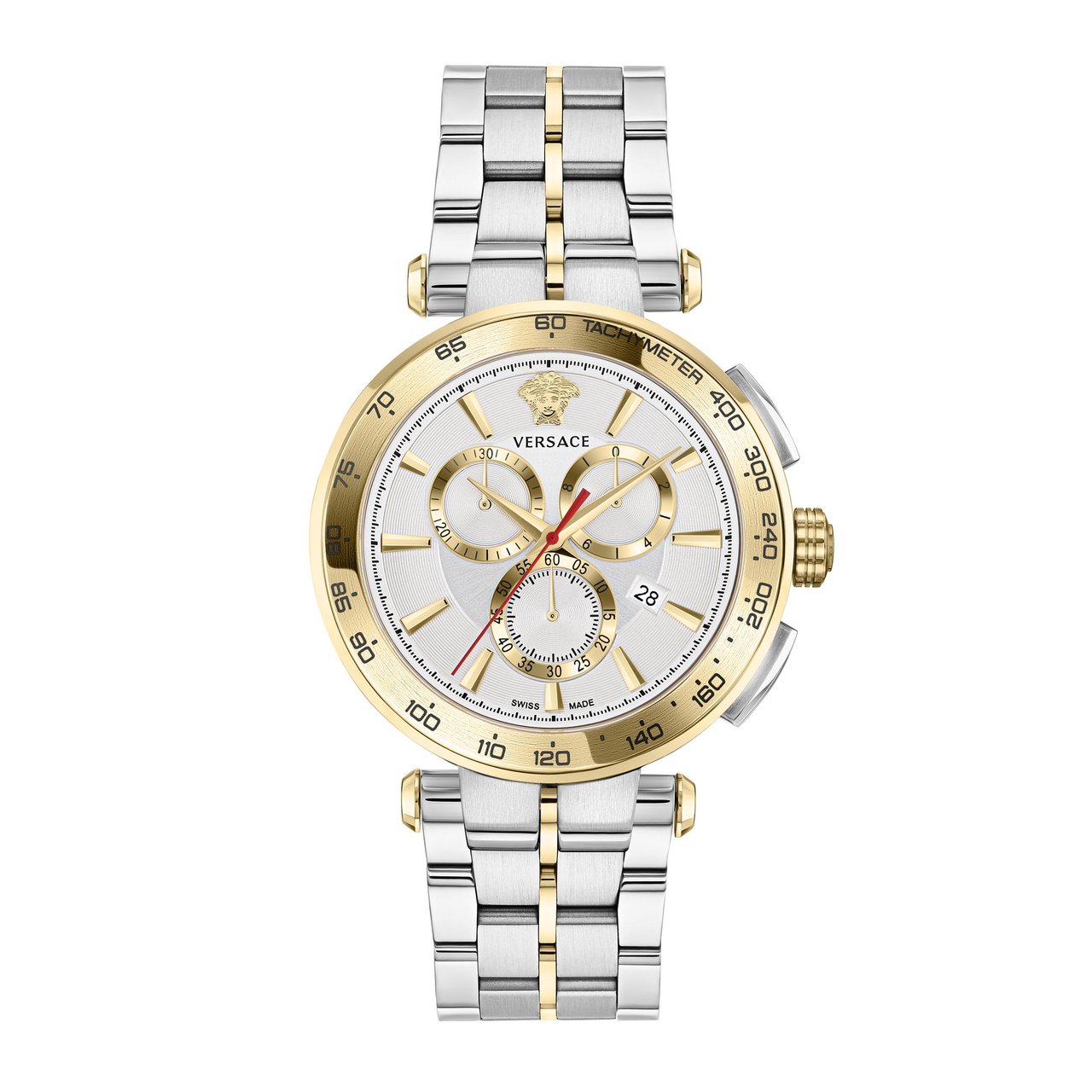 Versace Aion Chrono Silver Sunray Men's Swiss Watch (#1748273