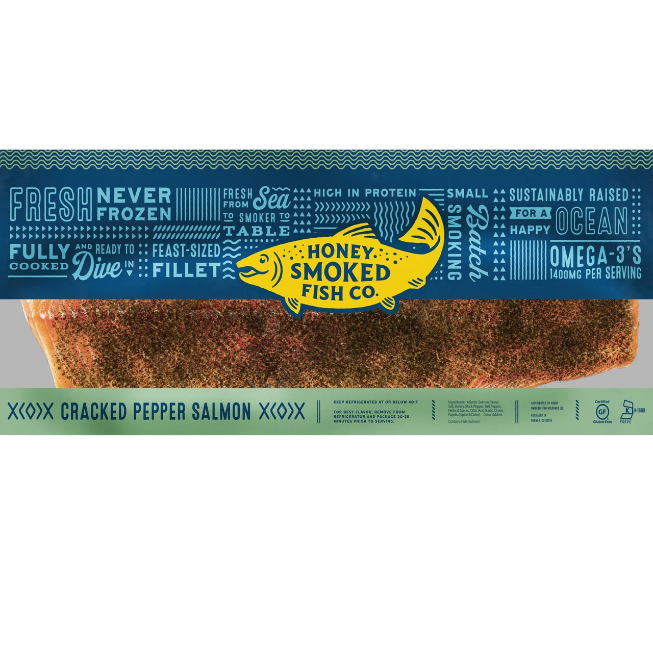 Honey Smoked Fish Co. Cracked Pepper Salmon Filet (Price Per Pound)