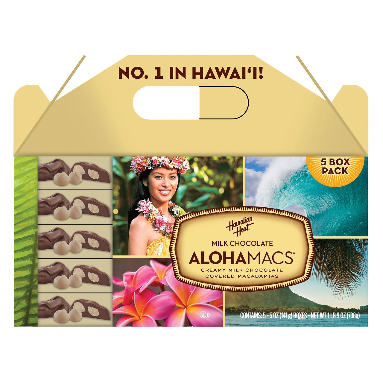 Hawaiian Host Aloha Macs Carrypack 5 / 5 oz (#1886281) - $19.79