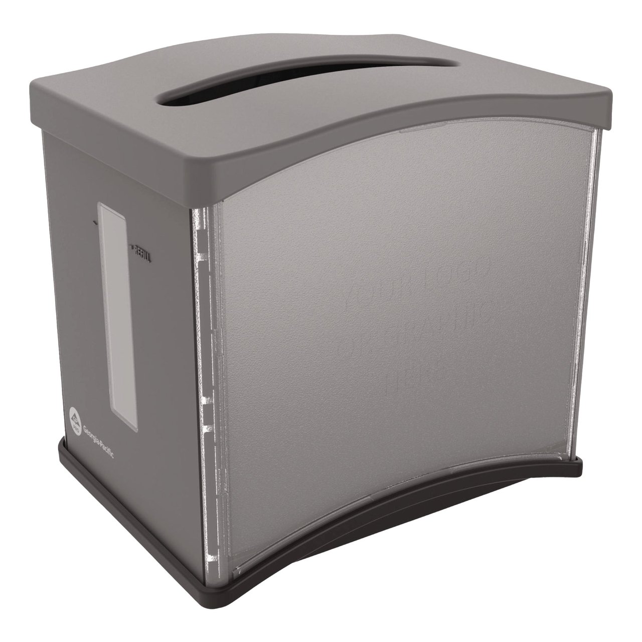 Marathon Interfold Napkin Dispenser, 2-Ply, Grey, 2 Count - Image 1