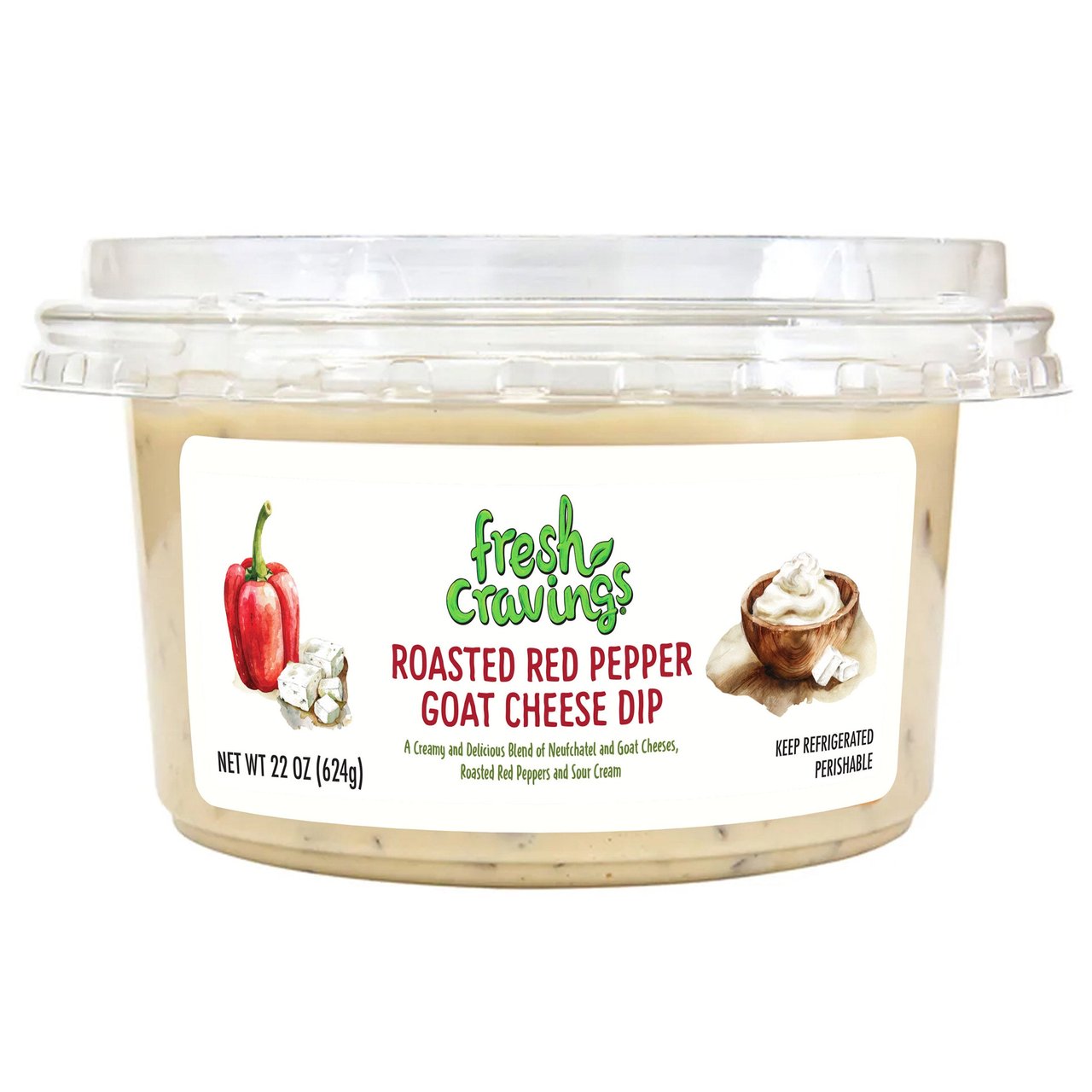 Fresh Cravings Red Pepper & Goat Cheese Dip, 22 oz - Image 1