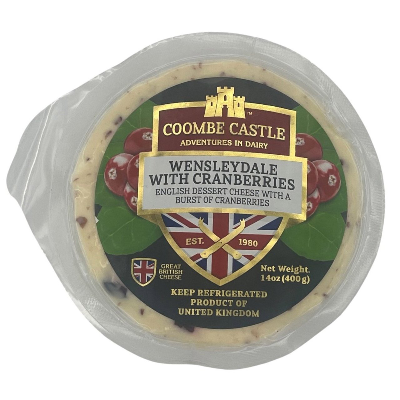 Coombe Castle Cranberry Wensleydale 14 Ounces - Image 1