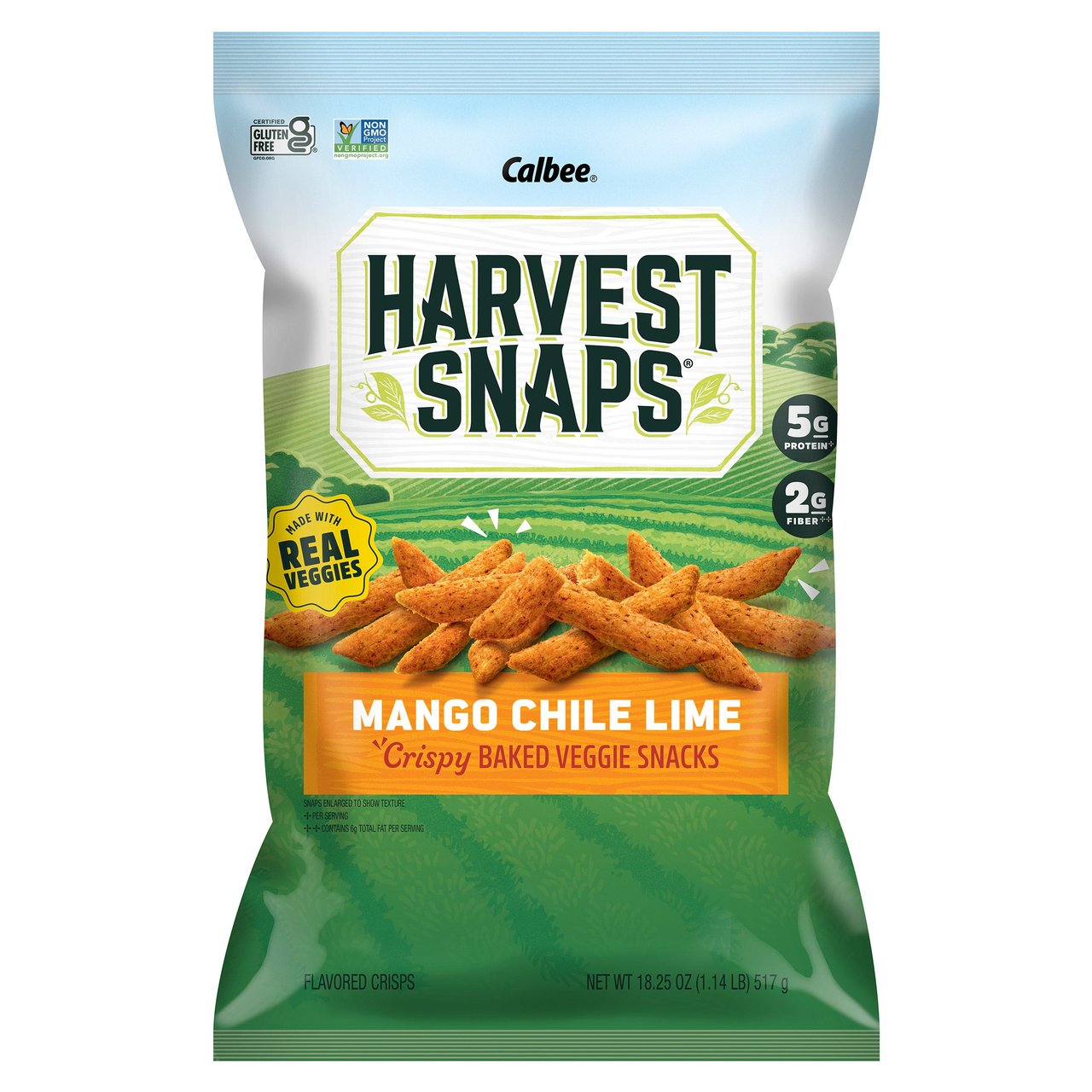 Calbee Harvest Snaps Mango Chili Lime Snack Crisps, 18.25 oz - Image 1
