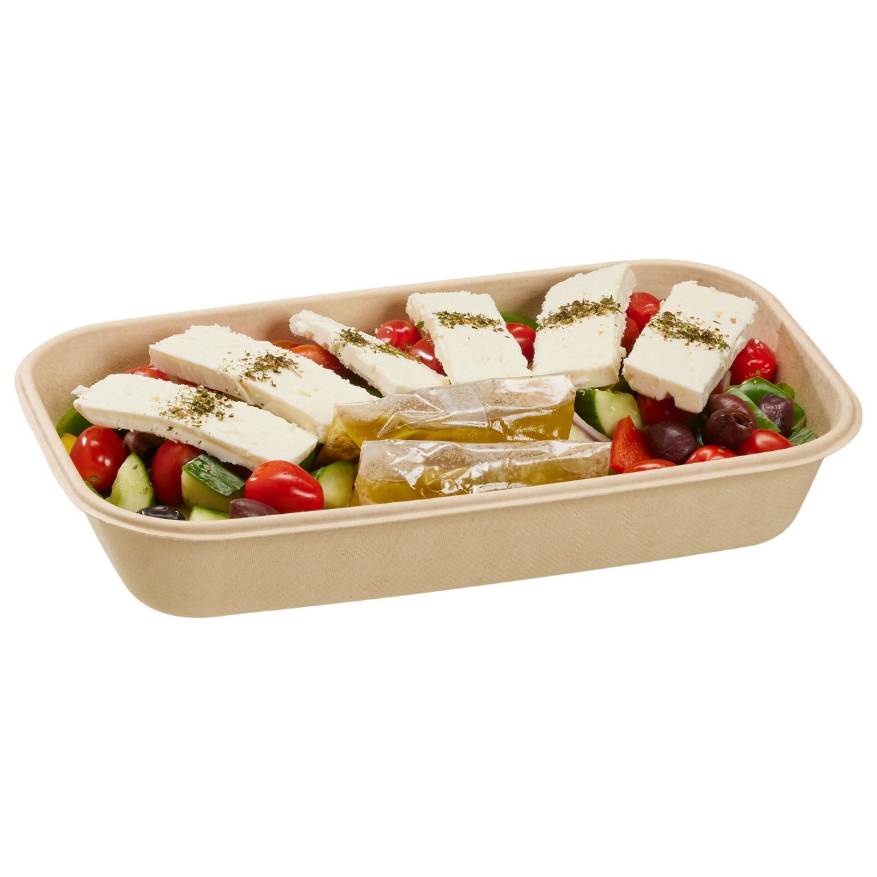 Greek Salad with Feta & Dressing (Per Lb)