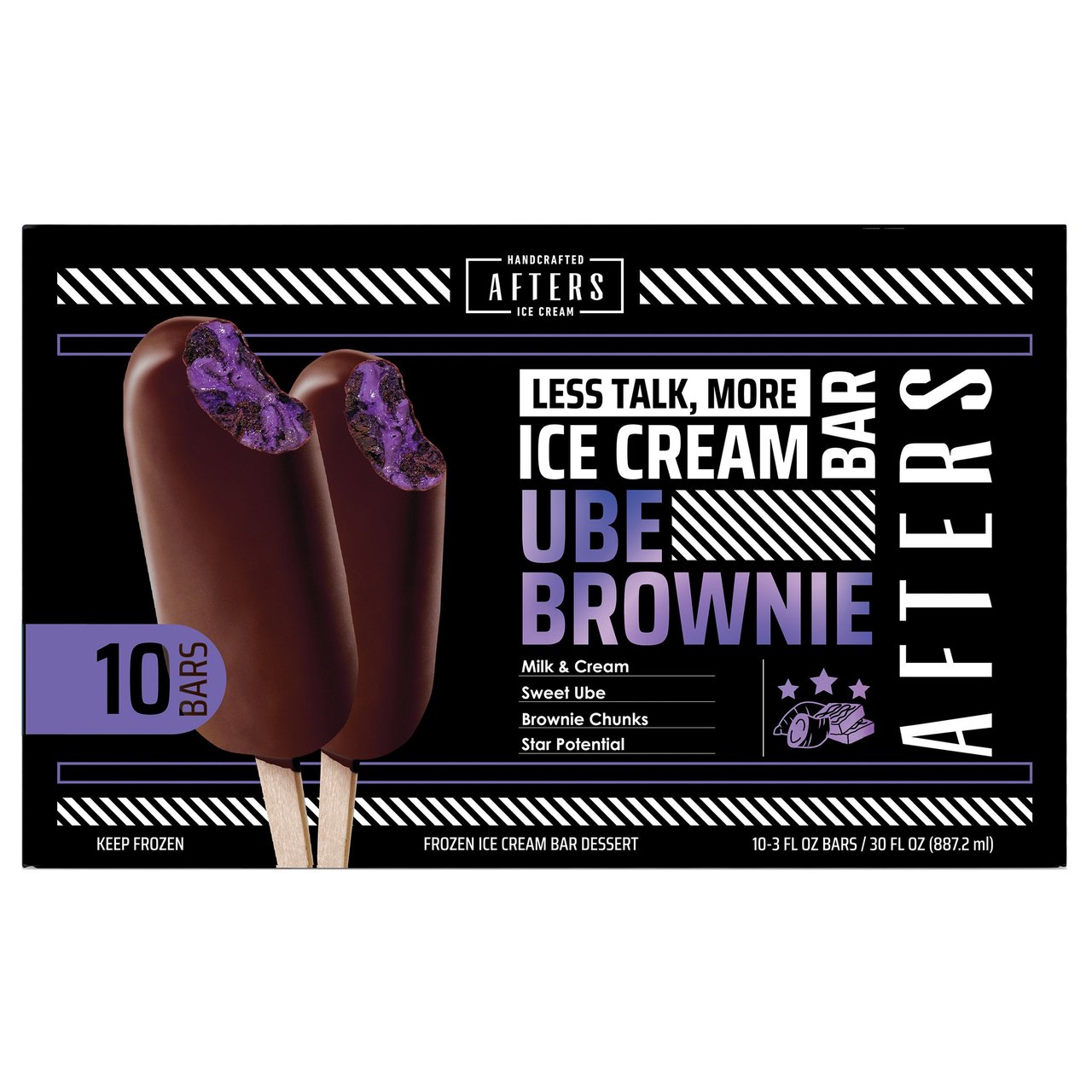Afters Ice Cream Bar Chocolate Ube Brownie 10 / 3 oz - Image 1