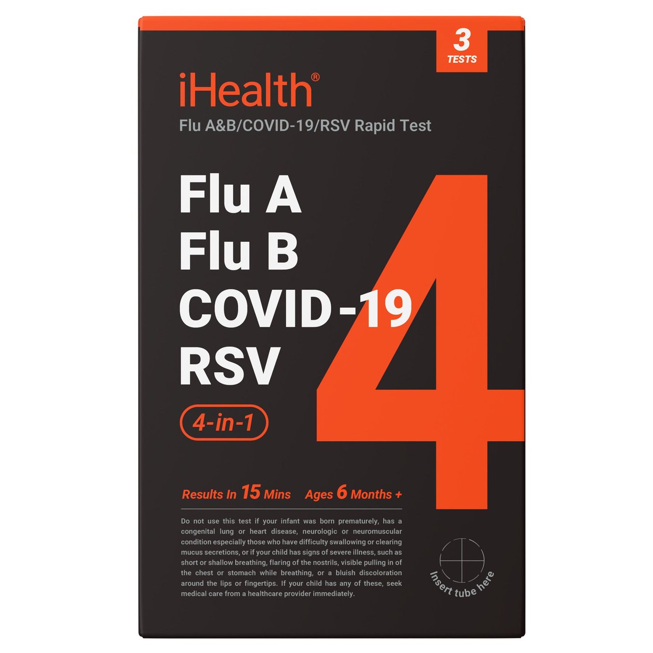 IHEALTH 3CT TEST FLU A+B, COVID-19 RSV RAPID TEST - Image 1