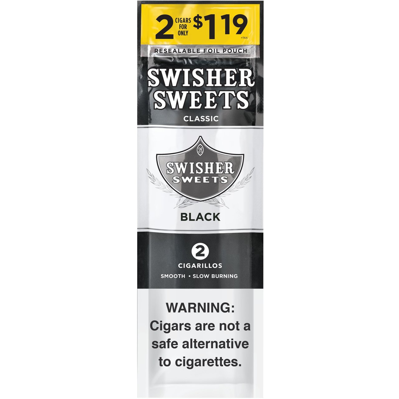 Swisher Sweets Black Cigarillos 30 Packs of 2 (Pre-Priced $1.19)