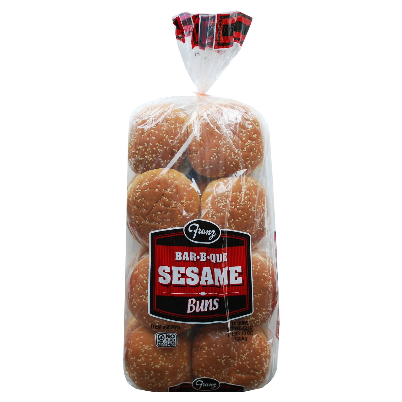 Franz Bar-B-Que Sesame Hamburger Buns, 16 Count, 42 oz - Image 1