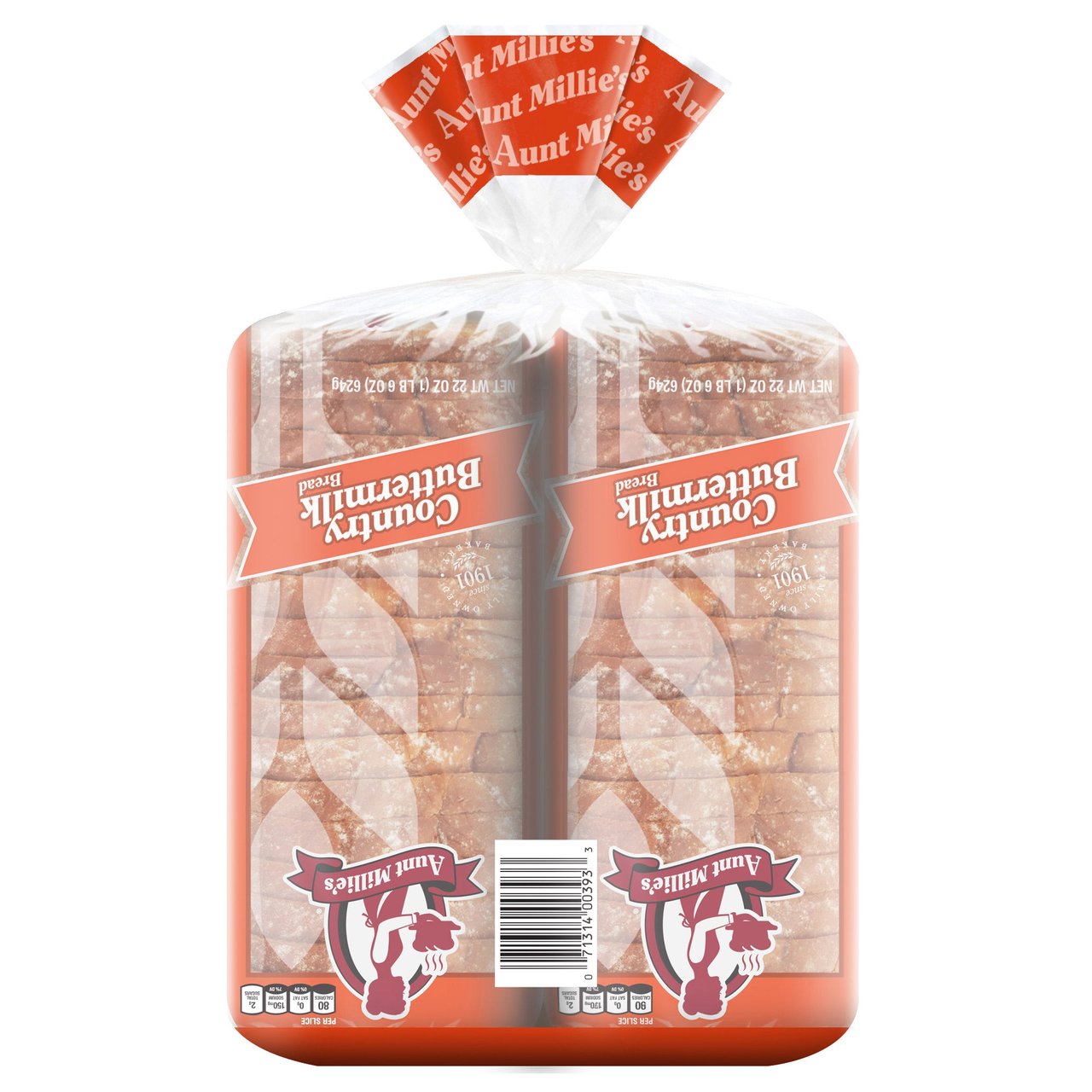 Aunt Millie's Country Buttermilk Bread 2/22 Ounce Loaves - Image 1