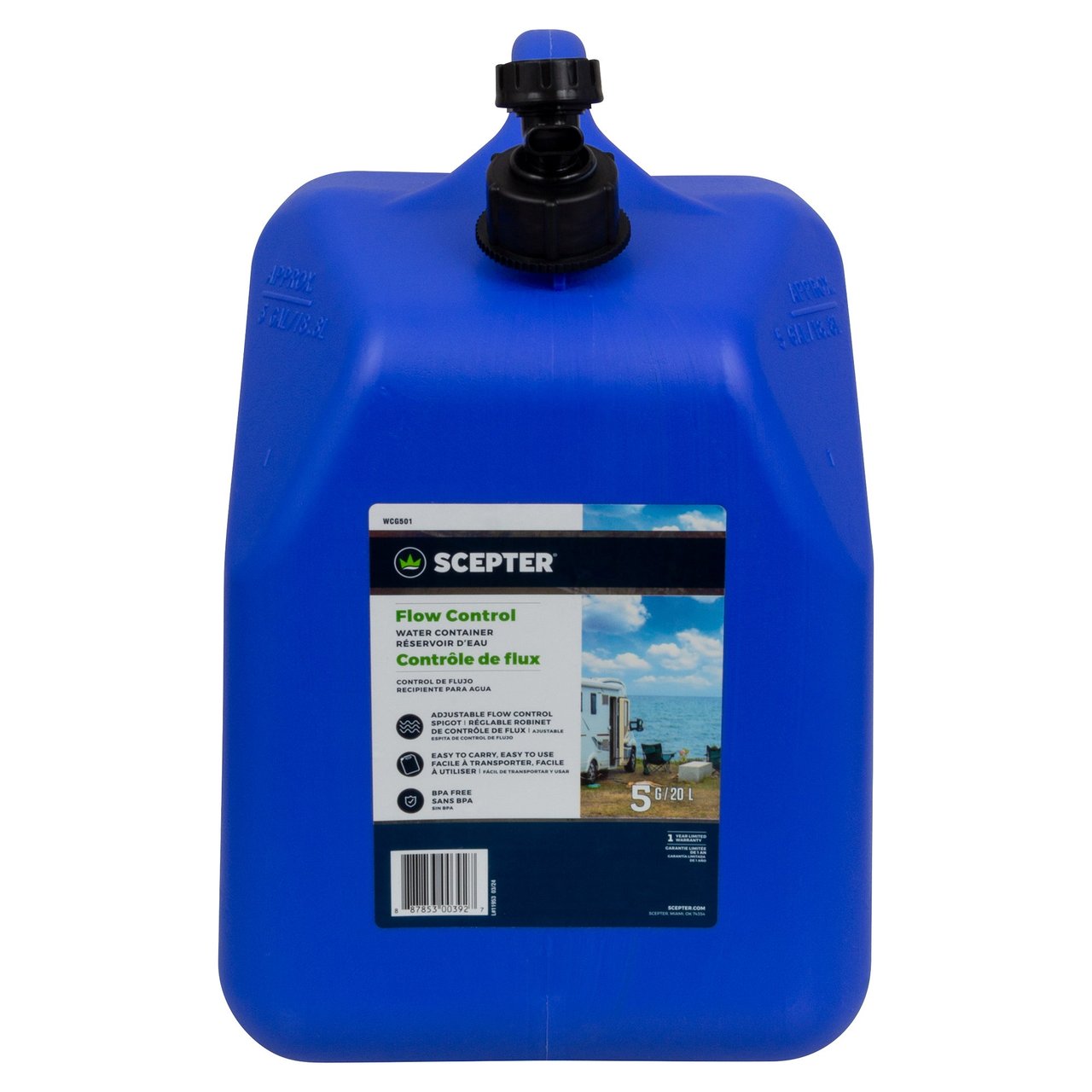 Scepter Flow Control Water Container 5 Gallon - Image 1