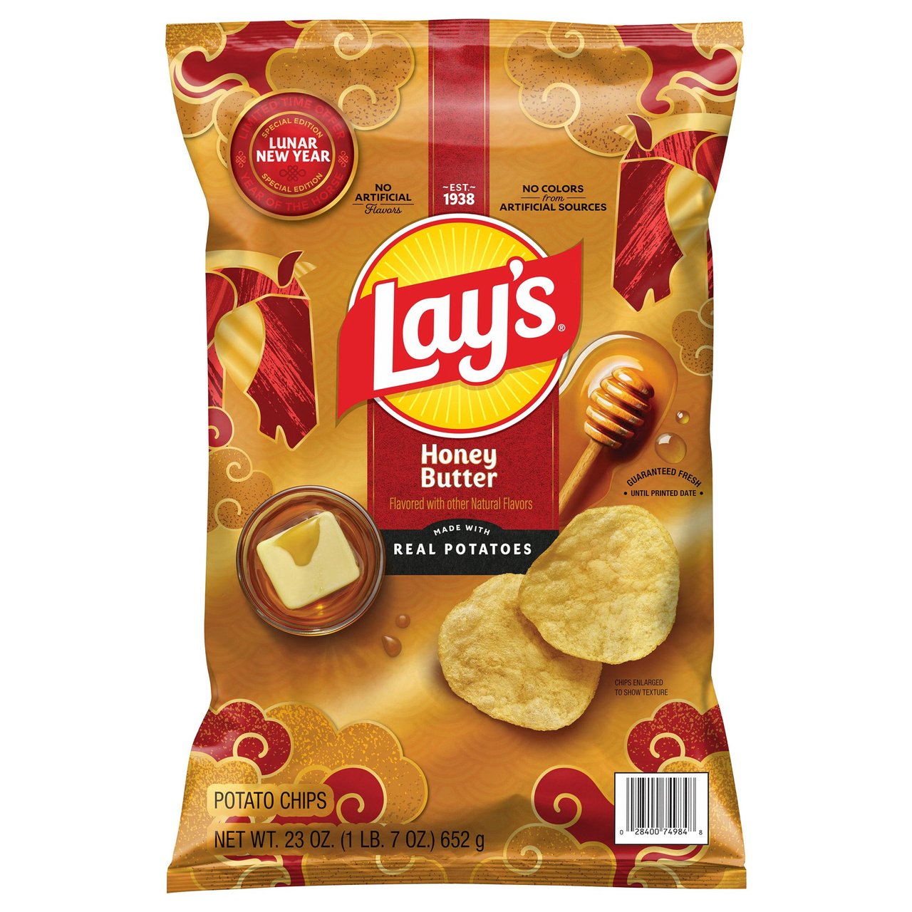 Lay's Honey Butter Potato Chips 23 oz - Image 1