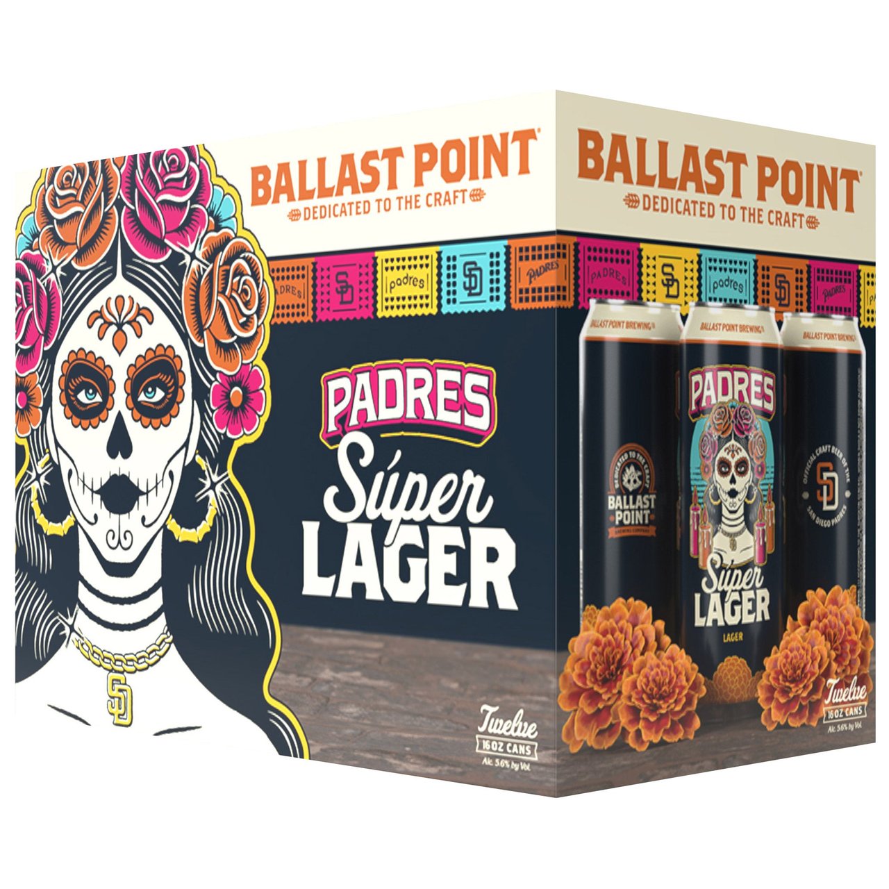 Ballast Point Brewing Padres Súper Lager San Diego 12/16oz