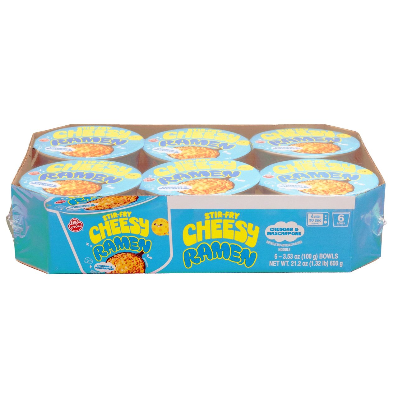Otoki Stir Fry Cheesy Ramen 6 Pack 3.53 Ounces Each - Image 1