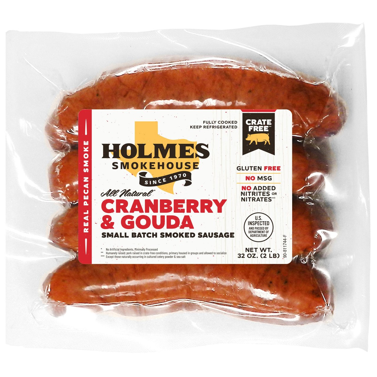 Holmes Smokehouse Pork Cranberry Gouda Sausage 32oz - Image 1