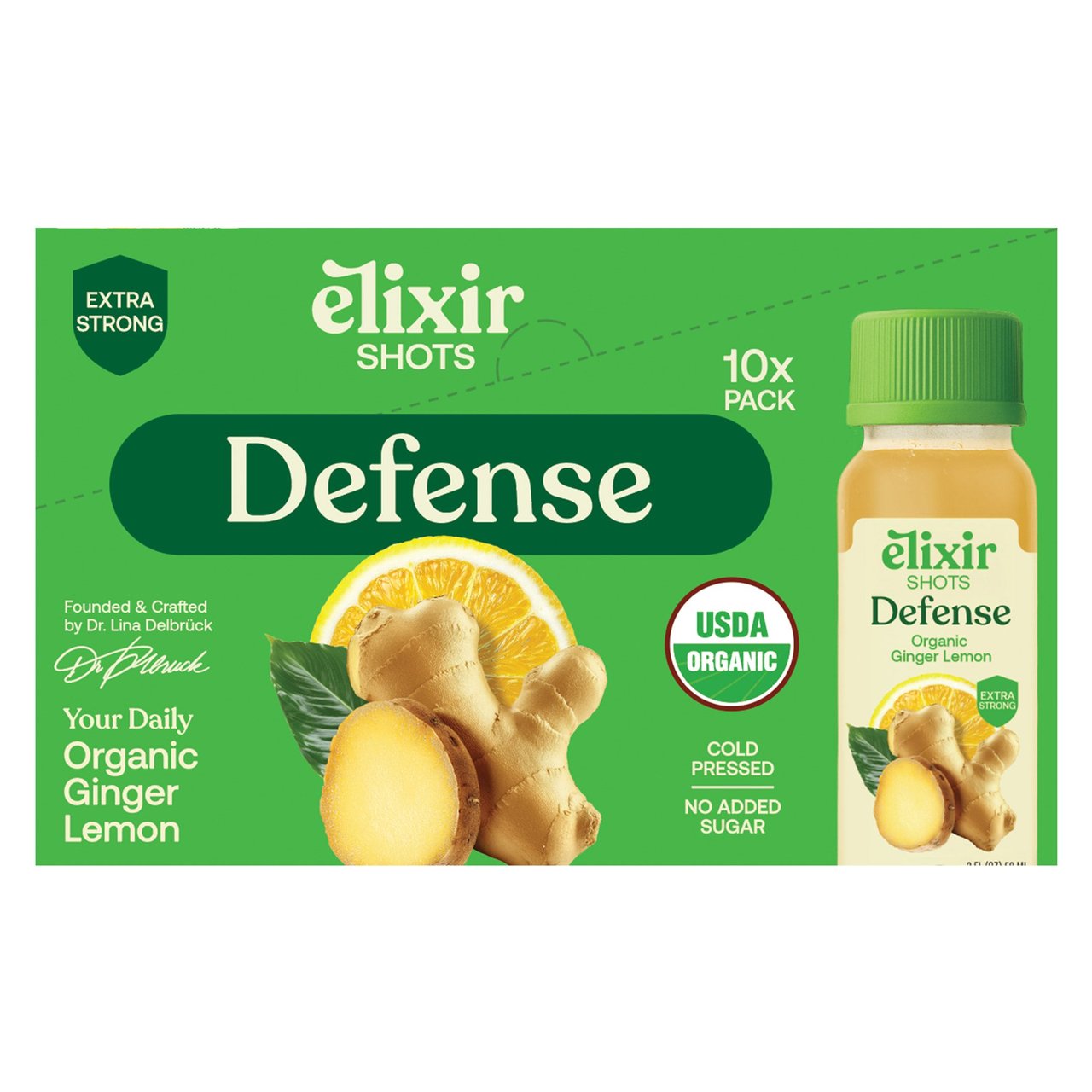 Elixir Shots Organic Defense Shots, 10-Pack (2 oz each) - Image 1