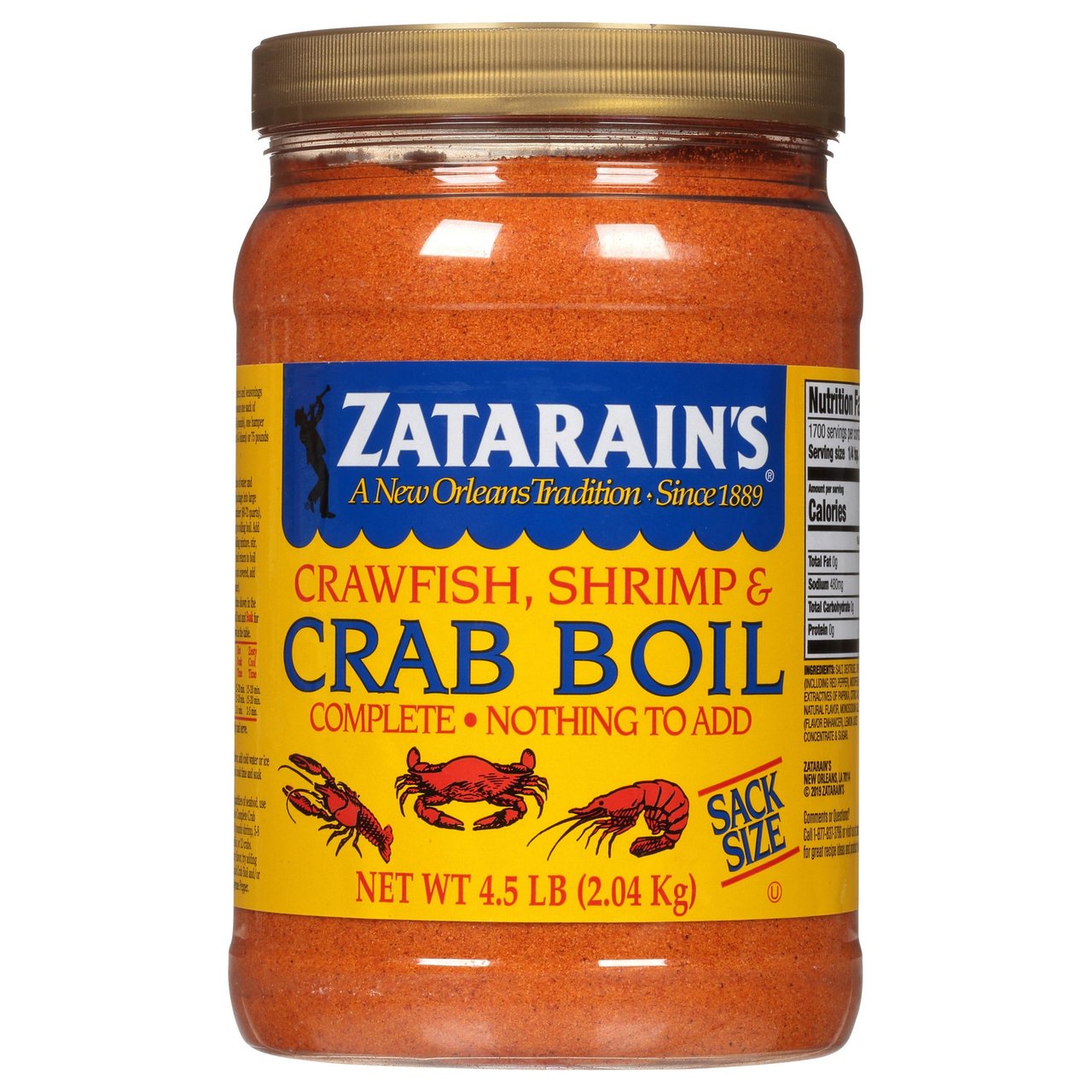Zatarain's Crawfish, Shrimp & Crab Boil 4.5 lbs - Image 1