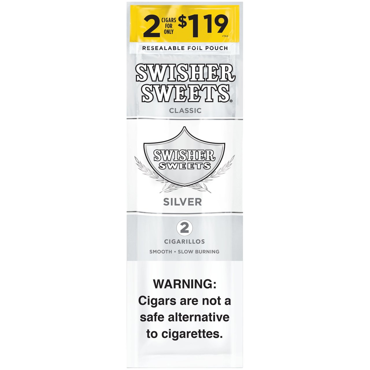 Swisher Sweets Silver Cigarillos 30-Pack (2 ct) Pre-Priced $1.19